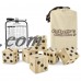GoSports Giant Wooden Playing Dice Set for Jumbo Size Fun, Includes 6 Dice and Canvas Carrying Bag   556077789